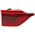 Driver Side, Inner Tail Light, with Bulb, LED, Mounts On Luggage Lid, CAPA CERTIFIED