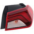 Passenger Side, Outer Halogen Tail Light, With bulb(s), OE Replacement