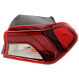 Passenger Side, Outer Halogen Tail Light, With bulb(s), OE Replacement, CAPA Certified