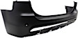 Rear Primed Bumper Cover, With Parking Aid Sensor Holes
