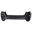 Rear Bumper Cover, Primed, Hybrid Models, For Models without Park Assist System