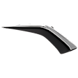 Front, Driver Side Bumper Trim, Black and chrome trim
