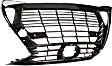 Grille Assembly, Chrome Shell with Dark Gray Insert, CAPA CERTIFIED
