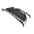 Grille Assembly, Chrome Shell with Painted Silver Black Insert, Grille