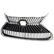Grille Assembly, Chrome Shell with Painted Silver Black Insert, Grille, CAPA CERTIFIED
