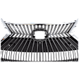 Grille Assembly, Chrome Shell with Painted Silver Black Insert, Grille, CAPA CERTIFIED
