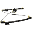 Rear, Driver Side Power Window Regulator, With Motor