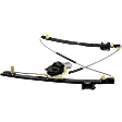 Rear, Driver Side Power Window Regulator, With Motor
