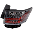 Passenger Side, Outer Tail Light, without Bulb, Halogen, Red Lens, Base Model, 4 Cyl., 1.8L Engine
