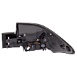 Driver Side, Outer Tail Light, without Bulb, Halogen, Red Lens, Base Model
