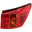 Passenger Side, Outer Tail Light, with Bulb, LED, Red Lens, Base Model