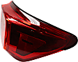 Passenger Side, Outer Tail Light, with Bulb, LED, Red Lens, Base Model