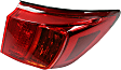 Passenger Side, Outer Tail Light, with Bulb, LED, Red Lens, Base Model