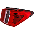 Passenger Side, Outer Tail Light, without Bulb, Halogen, Clear Lens, CAPA CERTIFIED