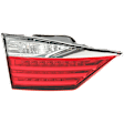 2015 Lexus ES350 - Driver Side, Inner Halogen Tail Light, Without bulb(s), Mounted in Luggage Lid, OE Replacement