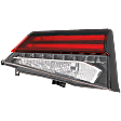 Driver Side, Inner Tail Light, without Bulb, Halogen, Clear and Red Lens, CAPA CERTIFIED