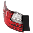 Driver Side, Outer Tail Light, LED, with Bulb(s), Mounts on Body