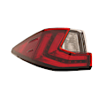 Driver Side, Outer Halogen Tail Light, Without bulb(s), OE Replacement, CAPA Certified