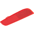 Rear, Driver Side Bumper Reflector, CAPA Certified