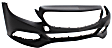 2016 Mercedes Benz C300 - Front Primed Bumper Cover,  For Models Without AMG Styling Package, Luxury Package, Active Park Assist System and Without Surround View Camera, Sedan, CAPA Certified