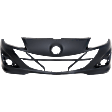 Front Primed Bumper Cover, Mazdaspeed Model