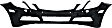 Front Primed Bumper Cover, Coupe, With Headlight Washer Holes
