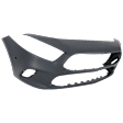 Front Primed Bumper Cover, For Models without AMG Styling Package and Front View Camera, with Active Park Assist System