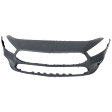 Front Primed Bumper Cover, For Models without AMG Styling Package and Front View Camera, with Active Park Assist System, CAPA CERTIFIED