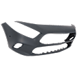 Front Primed Bumper Cover, For Models without AMG Styling Package and Front View Camera, with Active Park Assist System, CAPA CERTIFIED