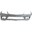 Front Primed Bumper Cover, Without Headlight Washer Holes, Without Side Marker Holes