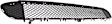 Front, Center Bumper Grille, Textured