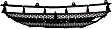 Front, Center Bumper Grille, Black