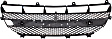 Front, Center Bumper Grille, Black