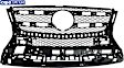 2013 Mercedes Benz GL450 Base - Grille, Textured Gray, For Models Without AMG Styling and Off Road Package, CAPA Certified