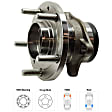 Rear, Driver or Passenger Side Wheel Hub, With Bearing, 5 x 4.5 in. Bolt Pattern, FWD