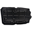 Transmission Pan, Black, Steel, Automatic Transmission