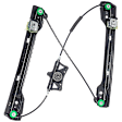 Front, Driver Side, Window Regulator, Power, without Motor