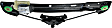 Rear, Passenger Side Window Regulator, Power, Without Panel