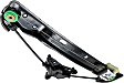 Rear, Driver Side Window Regulator, Power, Without Panel