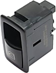 Front, Passenger Side or Rear, Driver or Passenger Side Window Switch Black 1 Button