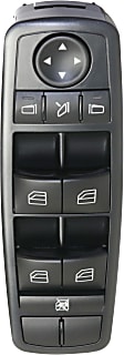 Front, Driver Side Window Switch, Black, Except Electric Side Windows, with Folding Mirrors Code 500, without Electric Hinge Windows Code 848