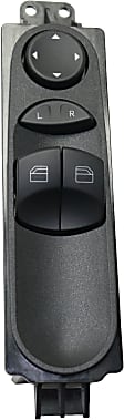Front, Driver Side Window Switch, Black