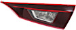 Passenger Side, Inner Tail Light, with Bulb, Halogen, Clear and Red Lens, CAPA CERTIFIED