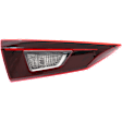 Driver Side, Inner Tail Light, with Bulb, Halogen, Clear and Red Lens