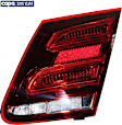 Passenger Side, Inner LED Tail Light, With bulb(s), Red Lens, Sedan, CAPA Certified