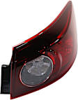 Passenger Side, Outer Tail Light, with Bulb, Halogen, Red Lens, Sedan, Mexico Built Vehicle