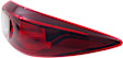 Passenger Side, Outer Tail Light, with Bulb, Halogen, Red Lens, Sedan, Mexico Built Vehicle, CAPA CERTIFIED