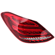 Driver Side Tail Light, with Bulb, Halogen, Clear and Red Lens, CAPA CERTIFIED