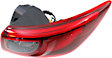 Passenger Side, Outer Tail Light, with bulb, LED, Mounts On Body
