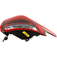 Passenger Side, Outer Tail Light, with Bulb, Halogen, Clear and Red Lens